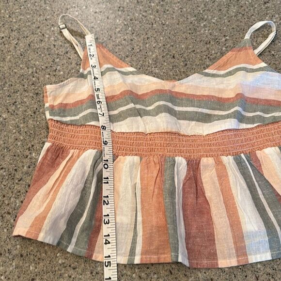 ROXY About Paradise Linen Blend Crop Top *NWT* - Picture 11 of 15